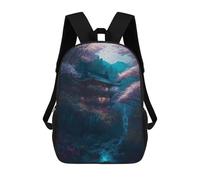 sinyumoney Cherry Blossom Temple 3D Printed Children's School Backpack for Kids High Capacity Travel Rucksacks Book Bags Kids School Bag Back Pack 17inch