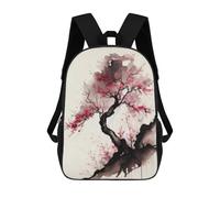 sinyumoney Cherry Blossom Tree Art Print Backpack Cartoon Plush Bag, 3D Backpack for Kids School Bag Birthday Gift Idea for Boys And Girls 17inch