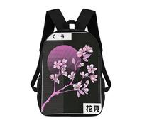 sinyumoney Cherry Blossom Tree Rucksack School Secondary High School College Backpack Travel for Teenage Girls Boys Women Men 17inch