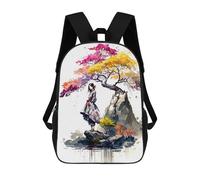 sinyumoney Cherry Blossoms 4 Backpack School Bag School Secondary High School College Backpack Travel for Boys/Girls/Teenagers 17inch