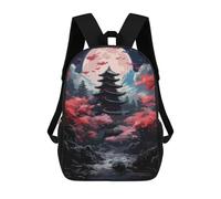 sinyumoney Cherry Blossoms Japan School Bags Secondary Causal Travel High School Bags for School/Work/Travel 17inch