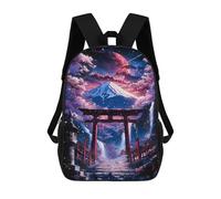 sinyumoney Cherry Dream Torii Gate Backpacks 3D Printed Kids School Backpack Outdoor Casual Daypack Fashion Casual Children Backpacks Cute Travel Bags 17inch