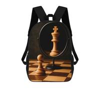 sinyumoney Chess Pawn King Reflection School Bags Computer Rucksack for School/Work/Travel for Girls Boys Teenage 17inch
