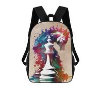 sinyumoney Chess Sport Backpack School Bag School Secondary High School College Backpack Travel for Boys/Girls/Teenagers 17inch