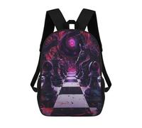 sinyumoney Chessboard with Dark Portal Children's School Backpack 3D Printed for Kids Travel Rucksacks Book Bags for Boys Elementary School Students 17inch