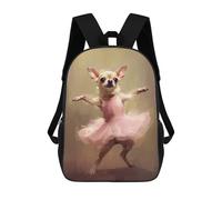 sinyumoney Chihuahua Ballerina Backpack School Bag Travel College Rucksack Backpacks for Campus Outdoor Travel Sports 17inch