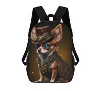 sinyumoney Chihuahua Dog Backpack School Bag Rucksack Casual Daypacks School Work Travel Bag for Men, Women & Teenage Boys 17inch