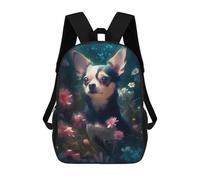 sinyumoney Chihuahua Dog Fairy Tale School Bags High Secondary School Bags Casual Backpack for Camping Outdoor Adventures And Daily Travel 17inch