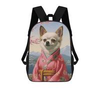 sinyumoney Chihuahua Geisha School Backpack Lightweight Airport College Students Back Pack for Boys/Girls/Teenagers 17inch
