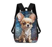 sinyumoney Chihuahua School Backpack Large Lightweight Casual Backpack for Boys/Girls/Teenagers 17inch