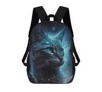 sinyumoney Children 17inch School Backpack 3D Printed Abyssinian Cat Bookbags Travel Rucksack Casual Large Capacity Daypack for Boys Girls