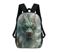 sinyumoney Children 17inch School Backpack 3D Printed Ancient Green Dragon Bookbags Travel Rucksack Casual Large Capacity Daypack for Boys Girls