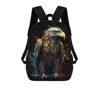 sinyumoney Children 17inch School Backpack 3D Printed Colorful Full Body Eagle Bookbags Travel Rucksack Casual Large Capacity Daypack for Boys Girls