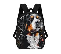 sinyumoney Children 17inch School Backpack 3D Printed Colorful Greater Swiss Mountain Dog Art Print Bookbags Travel Rucksack Casual Large Capacity Daypack for Boys Girls
