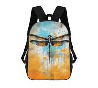 sinyumoney Children 17inch School Backpack 3D Printed Dragonfly Art Print-4 Bookbags Travel Rucksack Casual Large Capacity Daypack for Boys Girls