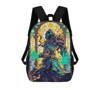 sinyumoney Children 17inch School Backpack 3D Printed Emerald Arcane Mage Bookbags Travel Rucksack Casual Large Capacity Daypack for Boys Girls