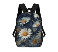 sinyumoney Children 17inch School Backpack 3D Printed Glowing Daisy Wallpaper Bookbags Travel Rucksack Casual Large Capacity Daypack for Boys Girls