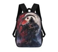 sinyumoney Children 17inch School Backpack 3D Printed Grim Reaper in Space Bookbags Travel Rucksack Casual Large Capacity Daypack for Boys Girls