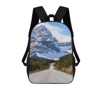 sinyumoney Children 17inch School Backpack 3D Printed Icefields Parkway Banff NP Bookbags Travel Rucksack Casual Large Capacity Daypack for Boys Girls