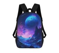 sinyumoney Children 17inch School Backpack 3D Printed Infinite Beyond Planet Bookbags Travel Rucksack Casual Large Capacity Daypack for Boys Girls