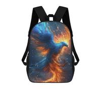 sinyumoney Children 17inch School Backpack 3D Printed Phoenix Rising Firebird Artwork -4 Bookbags Travel Rucksack Casual Large Capacity Daypack for Boys Girls