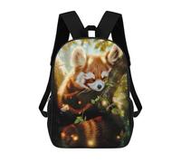 sinyumoney Children 17inch School Backpack 3D Printed Sleepy Red Panda Bookbags Travel Rucksack Casual Large Capacity Daypack for Boys Girls