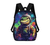 sinyumoney Children 17inch School Backpack 3D Printed Space Dinosaur Adventure -12 Bookbags Travel Rucksack Casual Large Capacity Daypack for Boys Girls