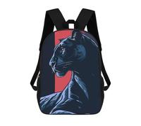 sinyumoney Children 17inch School Backpack 3D Printed Stylized Black Panther Illustration Bookbags Travel Rucksack Casual Large Capacity Daypack for Boys Girls
