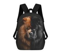 sinyumoney Children 17inch School Backpack 3D Printed Unique Two-Tone Chow Chow Bookbags Travel Rucksack Casual Large Capacity Daypack for Boys Girls