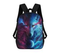 sinyumoney Children 17inch School Backpack 3D Printed Where Light And Dark Meet Bookbags Travel Rucksack Casual Large Capacity Daypack for Boys Girls