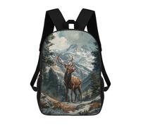 sinyumoney Children Cartoon A Deer in The Forest 17 Inch Bookbags Casual Travel Rucksack 3D Printed Cool Knapsack Boys Girls Large Capacity Daypack