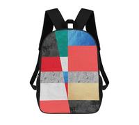 sinyumoney Children School Backpack 3D Printed Abstract Collage 01 Bookbags Rucksack Casual Travel Backpacks Large Capacity Daypack for Boys 17inch