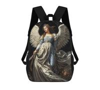sinyumoney Children School Backpack 3D Printed Archangel in Blue Dress Bookbags Rucksack Casual Travel Backpacks Large Capacity Daypack for Boys 17inch
