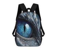 sinyumoney Children School Backpack 3D Printed Blue Dragon Eye Artwork Bookbags Rucksack Casual Travel Backpacks Large Capacity Daypack for Boys 17inch