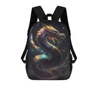 sinyumoney Children School Backpack 3D Printed Celestial Dragon Universe Bookbags Rucksack Casual Travel Backpacks Large Capacity Daypack for Boys 17inch