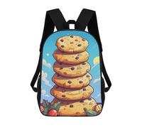 sinyumoney Children School Backpack 3D Printed Cookies Christmas Vibes Bookbags Rucksack Casual Travel Backpacks Large Capacity Daypack for Boys 17inch