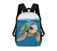 sinyumoney Children School Backpack 3D Printed Cute Turtle 1 Bookbags Rucksack Casual Travel Backpacks Large Capacity Daypack for Boys 17inch