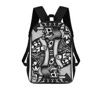 sinyumoney Children School Backpack 3D Printed Dead King Bookbags Rucksack Casual Travel Backpacks Large Capacity Daypack for Boys 17inch