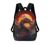 sinyumoney Children School Backpack 3D Printed Dragon Rising Mystic Sky Bookbags Rucksack Casual Travel Backpacks Large Capacity Daypack for Boys 17inch