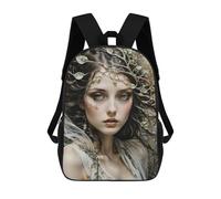 sinyumoney Children School Backpack 3D Printed Fantasy Woman Bookbags Rucksack Casual Travel Backpacks Large Capacity Daypack for Boys 17inch