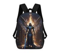sinyumoney Children School Backpack 3D Printed Fire Archangel Bookbags Rucksack Casual Travel Backpacks Large Capacity Daypack for Boys 17inch
