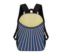 sinyumoney Children School Backpack 3D Printed Geometric Lines XIV Bookbags Rucksack Casual Travel Backpacks Large Capacity Daypack for Boys 17inch