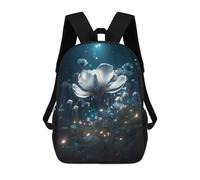 sinyumoney Children School Backpack 3D Printed Glowing Poppy Flower Bookbags Rucksack Casual Travel Backpacks Large Capacity Daypack for Boys 17inch