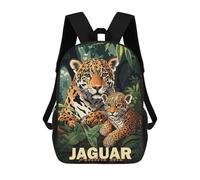 sinyumoney Children School Backpack 3D Printed Jaguar Family Bookbags Rucksack Casual Travel Backpacks Large Capacity Daypack for Boys 17inch