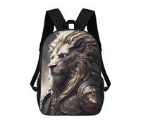 sinyumoney Children School Backpack 3D Printed Lion Fairy Tale Bookbags Rucksack Casual Travel Backpacks Large Capacity Daypack for Boys 17inch
