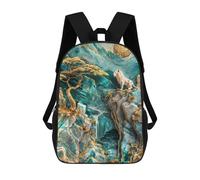 sinyumoney Children School Backpack 3D Printed Lion Kings Realm Kintsugi Bookbags Rucksack Casual Travel Backpacks Large Capacity Daypack for Boys 17inch