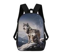 sinyumoney Children School Backpack 3D Printed Lunar Howl Bookbags Rucksack Casual Travel Backpacks Large Capacity Daypack for Boys 17inch