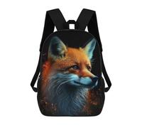 sinyumoney Children School Backpack 3D Printed Magical Fox Portrait Bookbags Rucksack Casual Travel Backpacks Large Capacity Daypack for Boys 17inch