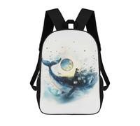sinyumoney Children School Backpack 3D Printed Moon Lullaby Bookbags Rucksack Casual Travel Backpacks Large Capacity Daypack for Boys 17inch
