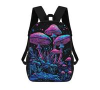 sinyumoney Children School Backpack 3D Printed Mushroom Forest Bookbags Rucksack Casual Travel Backpacks Large Capacity Daypack for Boys 17inch
